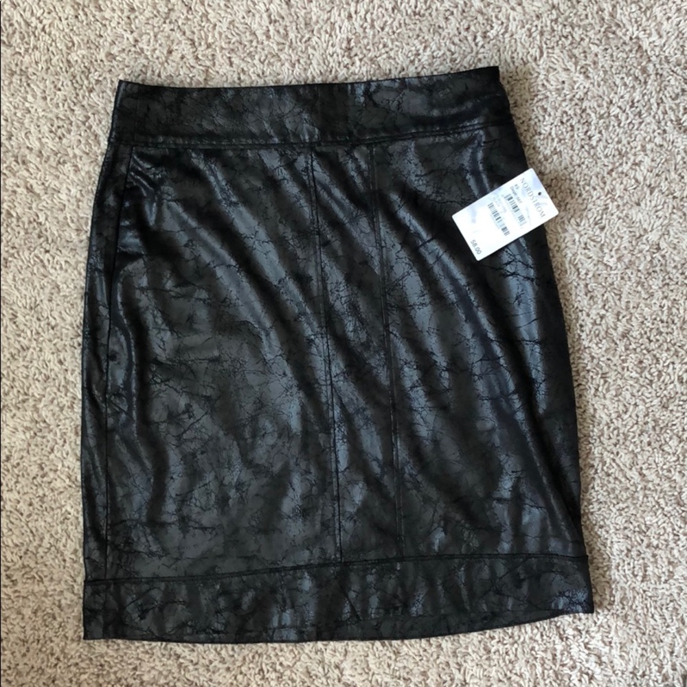 High waisted black skirt